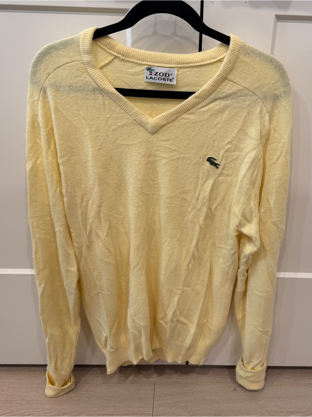 IZOD Lacoste V-Neck Yellow Sweater